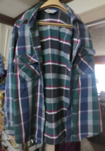 Carhartt Flannel Shirt Men&#39;s Large Long Sleeve Rugged Outdoor Plaid Work Farm - £11.14 GBP