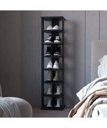 7-Tier Tall Vertical Shoe Rack Freestanding Organizer Wenge - $153.99