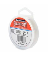 Elastic Beading Cord .5mm 5 Meters. 15ft Clear Beadalon Stretch Cord Ela... - $6.92