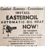Easternoil Automatic Oil Heat 1940 Advertisement Portland Maine Derby DW... - $29.99