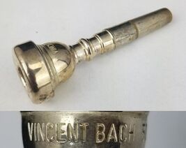 Vintage Vincent Bach Corp. 5C Trumpet  Mouthpiece Silver Band Marching - $34.99
