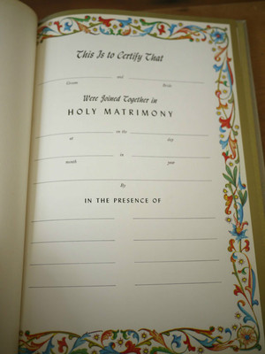PORTRAIT OF CHRIST FOR NEWLYWEDS 1962 Marriage Wedding Record GUEST BOOK - $24.74