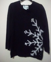 The Quacker Factory Black Beaded Detailed Sweater - $37.99