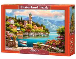 2000 Piece Jigsaw Puzzle, Village Clock Tower, Dolomites, Italy, Idyllic... - £25.63 GBP