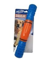 Nerf Dog Toy Squeak Stick Dog Toy Fetch Chew Blue / Orange - £11.82 GBP