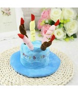 Hat Cap Cake Candles Pet Birthday Costume Cosplay Puppy Dog Cat Christma... - £6.53 GBP