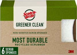Scotch-Brite Greener Clean Non-Scratch Scrub Sponge, Sponge for Washing Dishes,  - £15.22 GBP