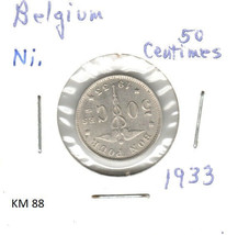 Belgium 50 Centimes, 1933, copper-nickel, KM 88 - £3.19 GBP