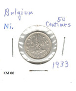 Belgium 50 Centimes, 1933, copper-nickel, KM 88 - $5.48 CAD