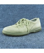 ECCO Soft Women Sneaker Shoes Beige Leather Lace Up Size 39 Medium - £19.46 GBP