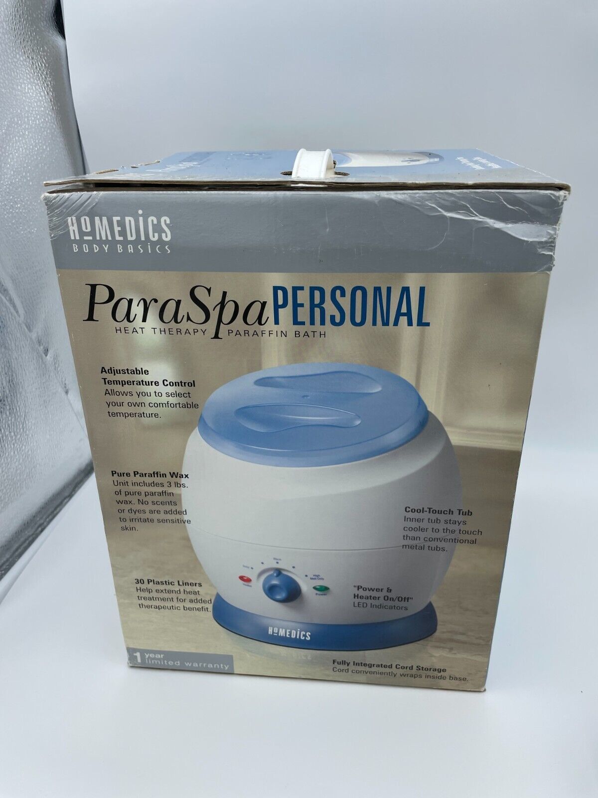 Homedics ParaSpa Body Basics Personal Heat Therapy Paraffin Bath PAR50