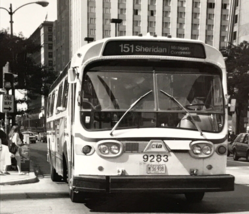 Chicago Transit Authority Bus CTA #9283 Route 151 Sheridan B&amp;W Photo 1991 - £5.42 GBP