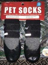 BingPet Pet Socks Non Skid Grey/Black Size Small - £12.45 GBP