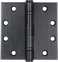 Commercial Door Hinges, Oil-Rubbed Bronze, 4.5 Inch Squareare,, Hinge Ou... - £33.81 GBP