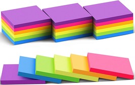 (24 Pack) Sticky Notes 3X3 In Post Bright Stickies Colorful Super, 74 Sh... - £26.71 GBP