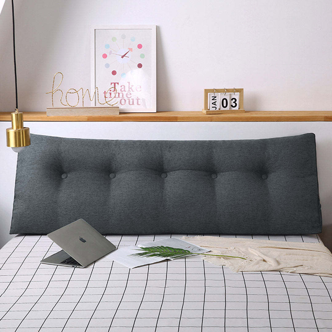 SOGA 100cm Dark Grey Triangular Wedge Bed Pillow Headboard Backrest Beds... - $76.90+