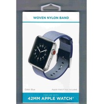 Blue Woven Nylon Band for 42MM Apple Watch - WithItGear Premium High Quality USA - £1.56 GBP