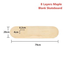 8inch 8-Layer Maple DIY Blank skated Double Concave  Skate Deck d Skateds Deck   - £168.71 GBP