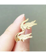 Lacoste Alligator Gold - Plated Metal Stud Earrings, Pair, For Men or Wo... - €16,86 EUR