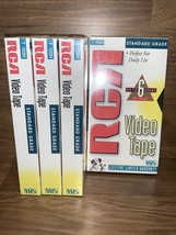 Sealed! Rca T-120H Standard Grade Blank Vhs Video Tapes Lot Of 4 New - $11.40