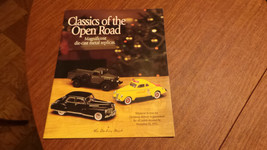 Classics of the Open Road Die Cast Metal Car Replicas Catalog Danbury 1999 VG+ - $11.00