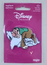 Disney Snow White Sleepy Dwarf Embroidered Iron On Patch Vtg New Sealed ... - $15.83