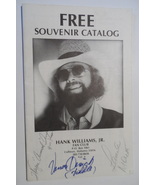 Hank Williams Jr. Autographed Fan Club Souvenir Catalog 1984 Fiddle + Guitarist - $29.77