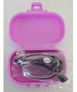 FOLDABLE ~ +2.50 ~ Collapsible ~ Reading Glasses ~ PURPLE ~ Floral Temples - €17,12 EUR