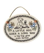 Trinity Pottery Hanging Plaque Ceramic Teddy Bear Vintage A Little Hug 7... - $13.80 CAD