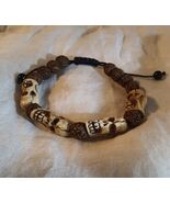 Antique Kapala Bone Skull Beads Boddhi Seeds Wrist Mala Talisman Bracelet - $330.00