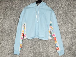 Women&#39;s Disney Magic Cropped Hoodie Sweater Small Light Blue - £15.88 GBP