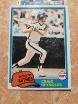 1981 Topps Craig Reynolds  #617 Baseball Card Houston Astros - £0.86 GBP