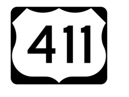 US Route 411 Sticker R2197 Highway Sign Road Sign - £1.13 GBP+