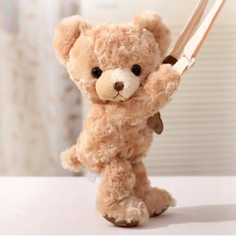 Teddy bear plush shoulder Messenger bag ladies sell cute cute shoulder M... - $25.24