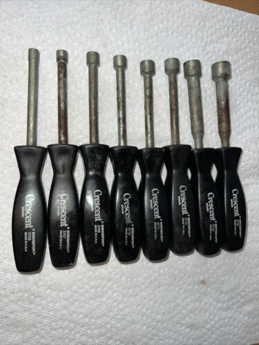 Vintage~Crescent~Nut Drivers 8 various sizes Made in USA - $24.75