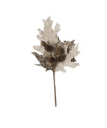 Fall Floral Artificial Fall Pick With Leaves And Pine Cones Natural With... - $26.48 CAD