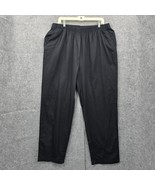 Only Necessities Pants Womens 22 Tall Black Elastic Waist Straight Casua... - $14.95