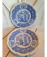  2 SPODE The Blue Room Collection 10.5” Hanging Plates Regency Series &#39;P... - £23.45 GBP