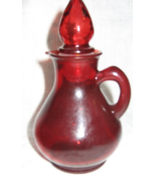 Avon-Ruby Red-Cape Cod Collection-Bottle/Cruet w/Strawberry Stopper-1970&#39;s - €8,58 EUR