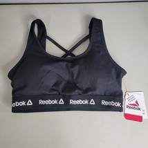 Reebok Medium Support Sports Bra Womens Small Black Removable Pads Wireless Tags - $14.99