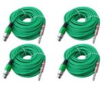 4Pack 50 Ft Foot 1/4 Trs To 3Pin Xlr Shielded Balanced Mic Cable Microph... - $65.99