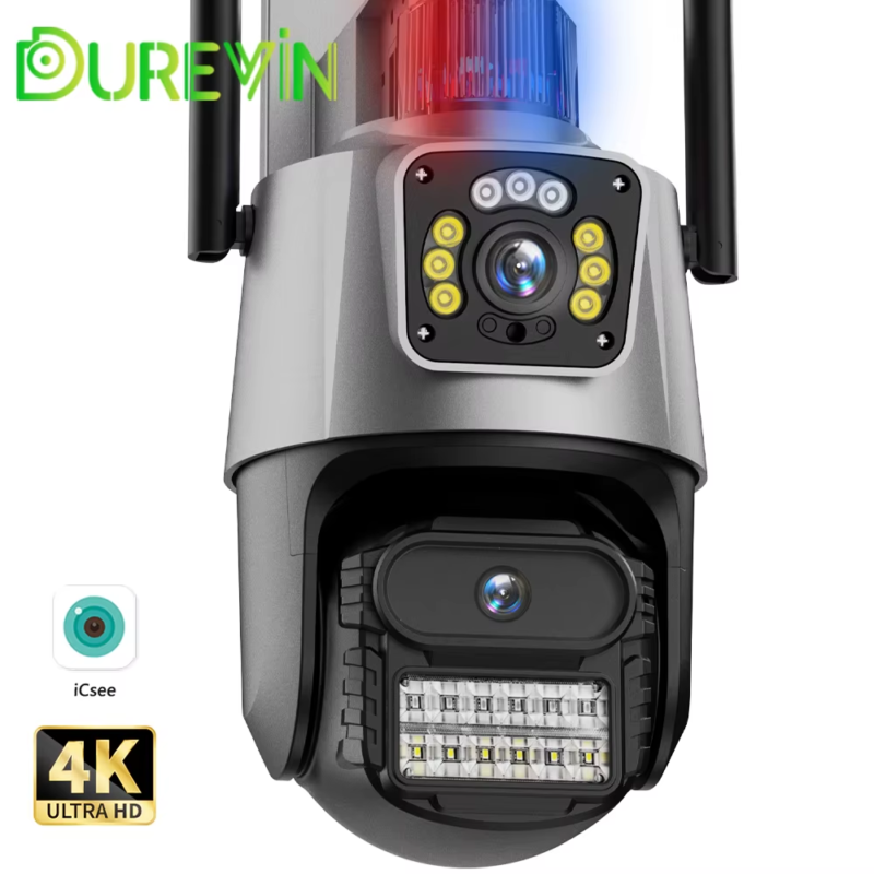 8MP 4K HD IP Camera Outdoor Wifi Dual Lens PTZ Camera 4MP Auto Tracking ... - $80.24+