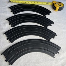 Lot Of 4 TYCO 9&quot; R 1/4 CURVE No.B5831 HO Scale Slot Car Track Black - £8.68 GBP