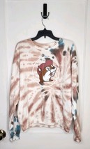 Buc-ees Sweater Sz M Swirl Tie Dye Beaver Logo Pullover Crewneck Sweatshirt - $22.00