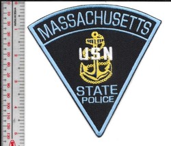 cMassachusetts State Police &amp; US Navy USN State PD Salute to Service Patch - £8.64 GBP