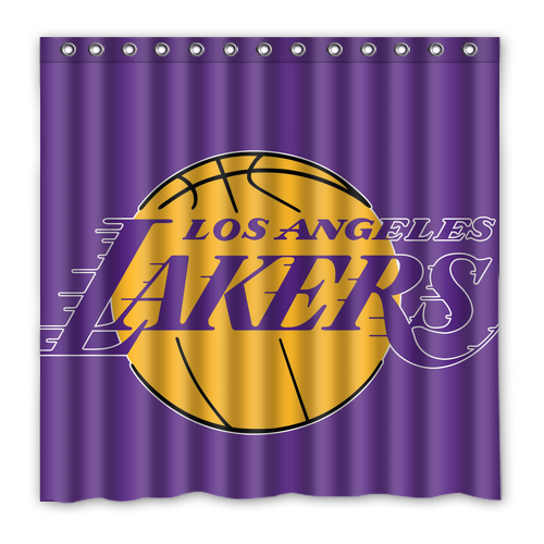 New!!! Los Angeles Lakers Custom Waterproof Polyester Shower Curtain 4 Size Item image 6