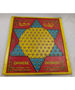 Vintage San Loo Chinese Checkers Tin Litho Board double sided Checkerboard - €12,80 EUR