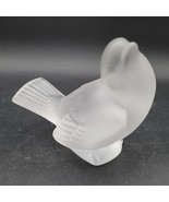 Mint Lalique France Crystal Sparrow w/Head Up Wings Back Paperweight Ret... - £58.93 GBP