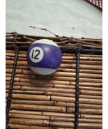 Vintage #12 Purple White Stripe Billiards British English Pool Ball 1.5 &quot; - $9.99