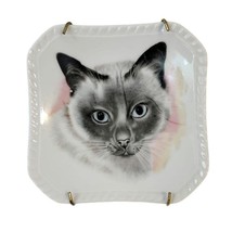 Chadwick Siamese Hanging Cat Plate Wall Decor Japan Vintage Gray - $21.34